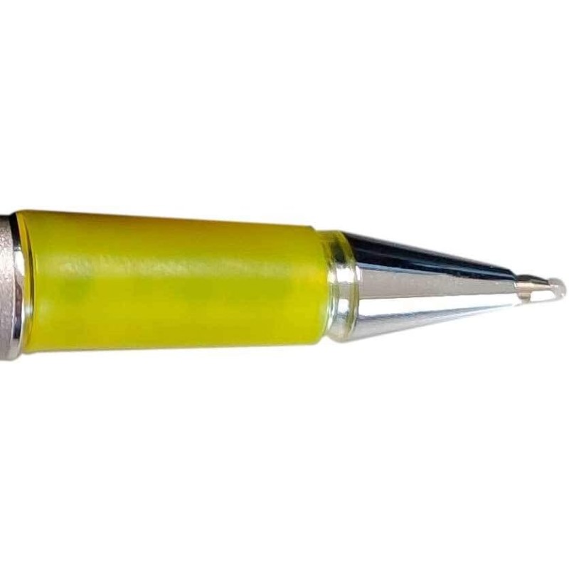 Bolígrafo Roller Inoxcrom Be Mine cuerpo lacado mate en tono bronce con Grip en amarillo