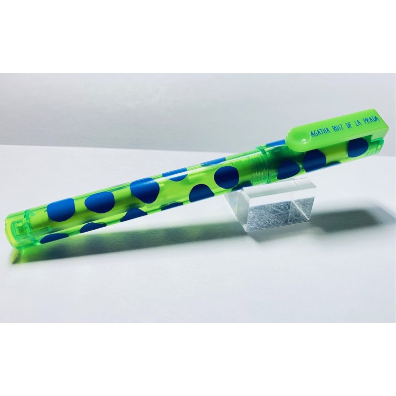 Pluma Inoxcrom Agatha Ruiz de la Prada - verde -circulos azules