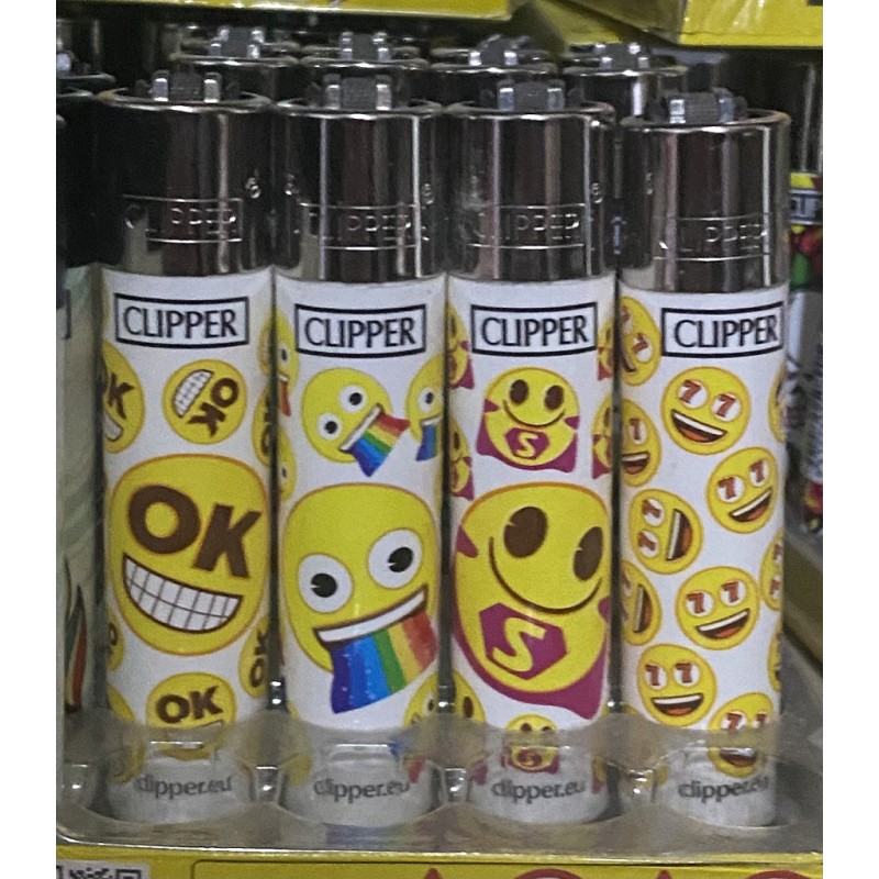 4 Mecheros Clipper Coleccion EMOJISSS OK  .  -  Nuevos