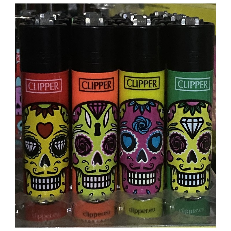 4 Mecheros Clipper Coleccion mexican Skulls     -  Nuevos
