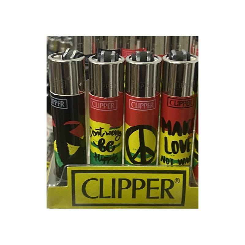 4 Mecheros Clipper Coleccion RASTA - LOVE - PEACE   -  Nuevos