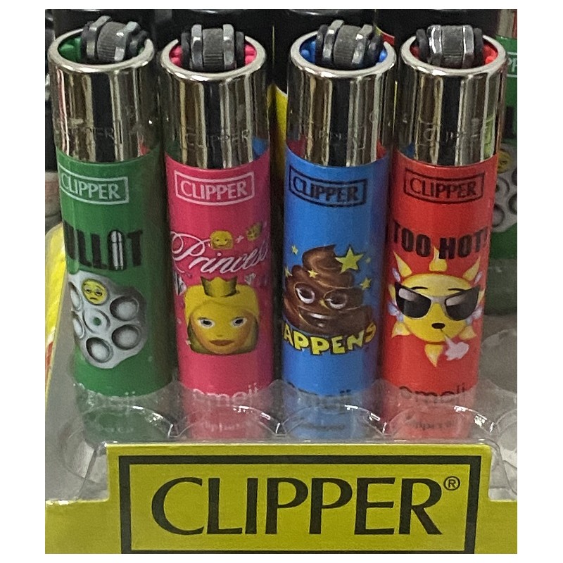 4 Mecheros Clipper Coleccion EMOJISS 3 -  Nuevos