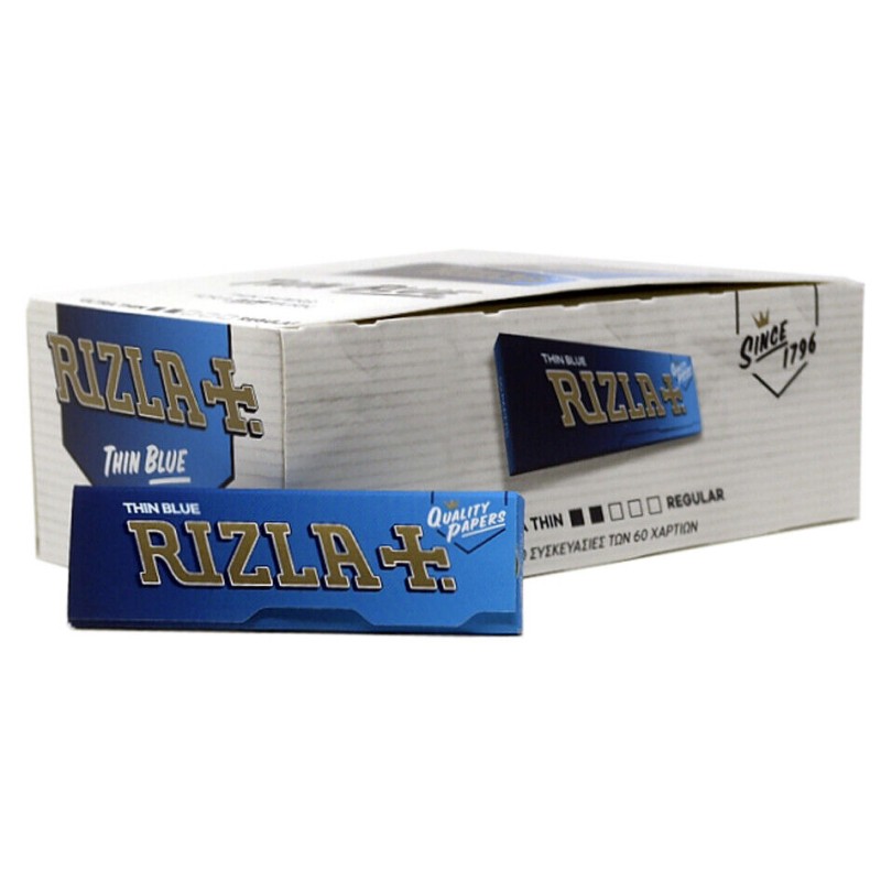 Rizla  Azul - Blue  con 50 libritos papel de liar  corto y fino.