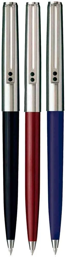 3 Boligrafos Inoxcrom 77 colores surtidos, 1 de cada. Nuevos , tinta azul punto m.