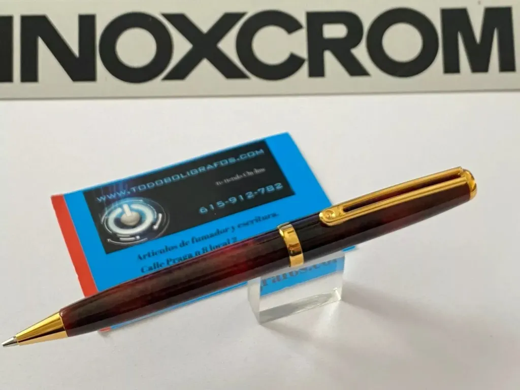 Portaminas Inoxcrom Sirocco Gt marrón marmolizado. Nuevo