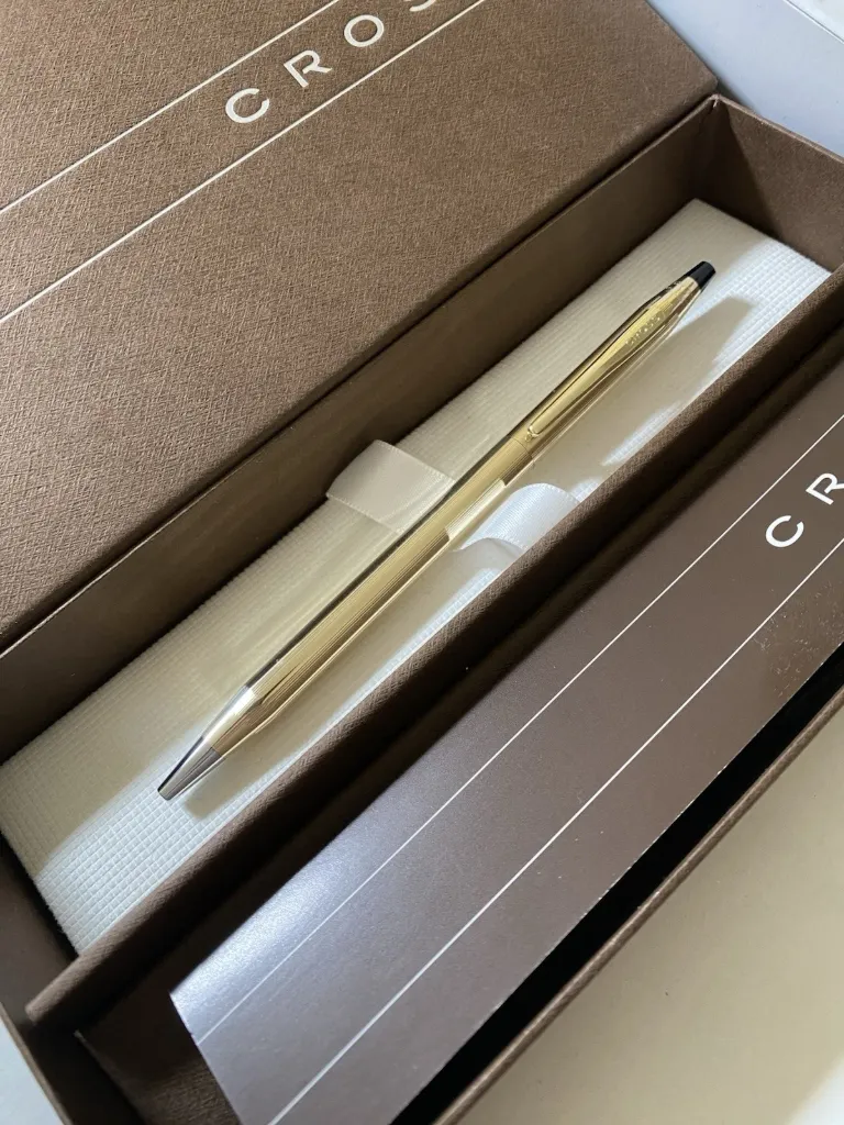 Bolígrafo Cross Classic Century 10kt Gold Filled Vintage Con Caja Original .
