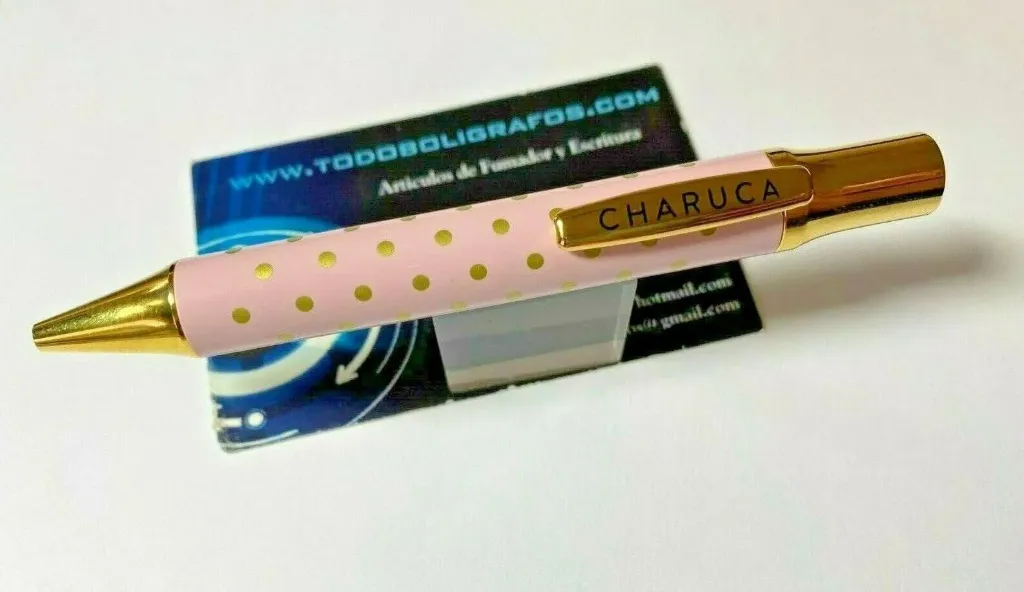 Boligrafo Inoxcrom Charuca Topos. Nuevo en funda de organza.